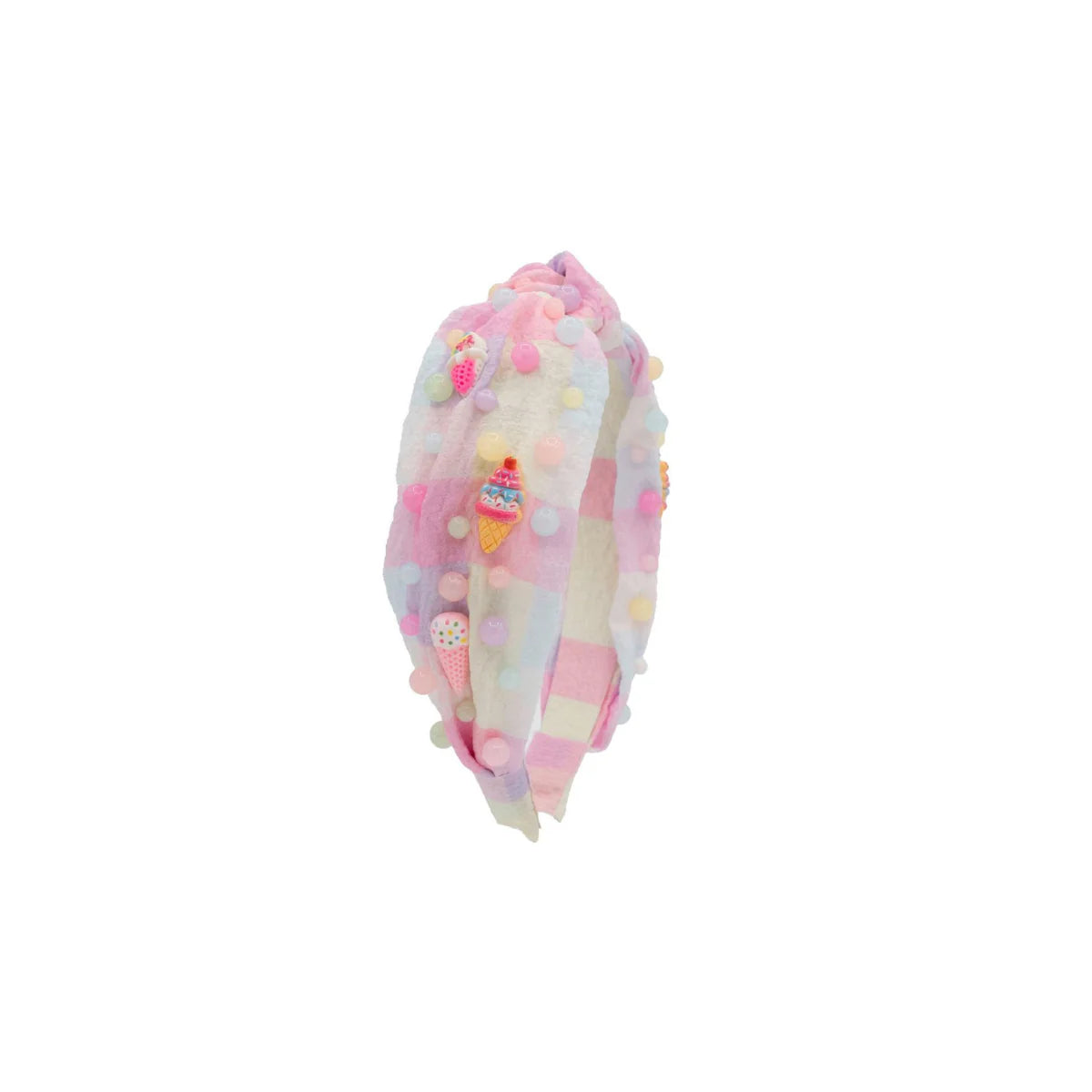Plaid Treat Pearl Knot Headband