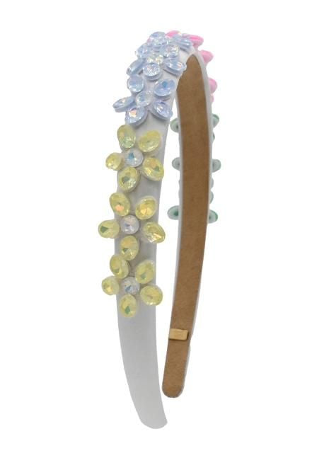 Full Jewel Flower Thin Headband