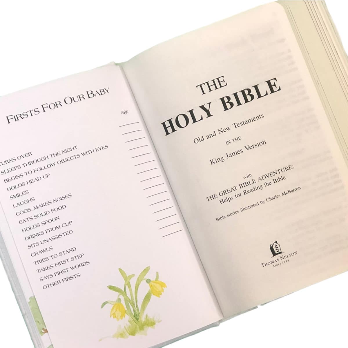 Baby’s First Bible In Shantung With Cross