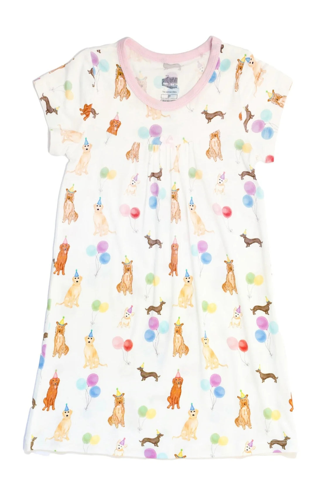 Pink Party Dogs Bamboo Dress