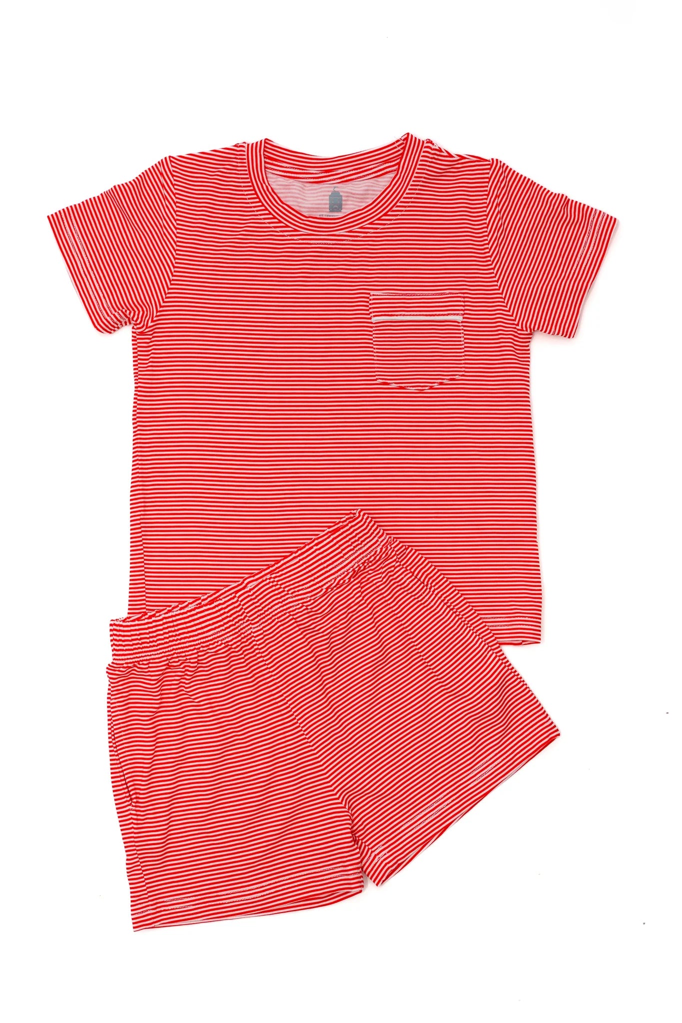 Mini-Stripe Shorts &amp; T-Shirt Set