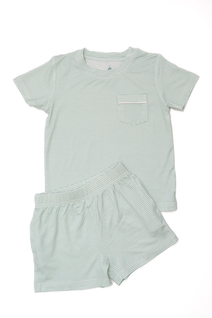 Mini-Stripe Shorts &amp; T-Shirt Set