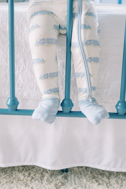 Train Sleep Romper Zip