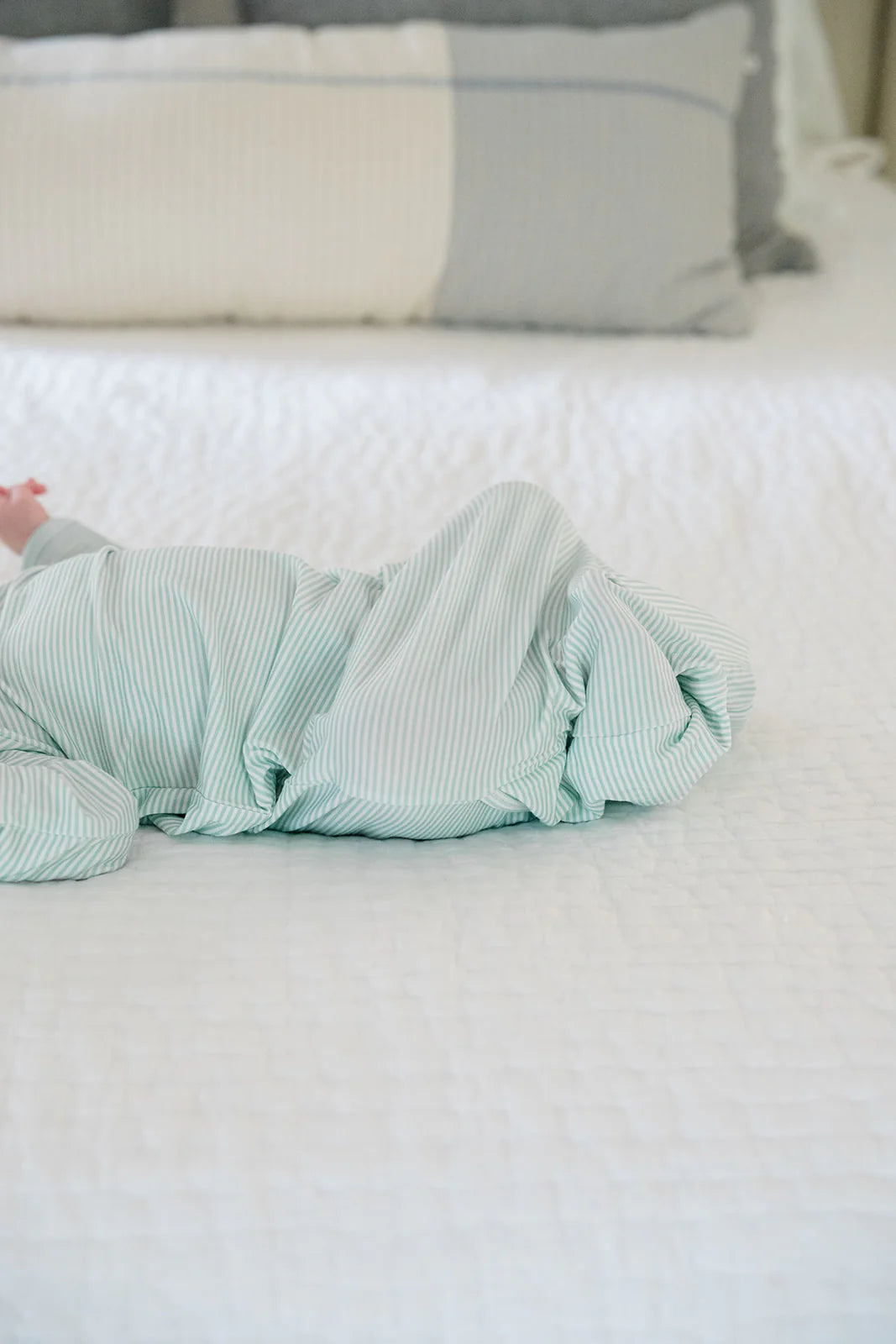 Mini-Stripe Newborn Gown