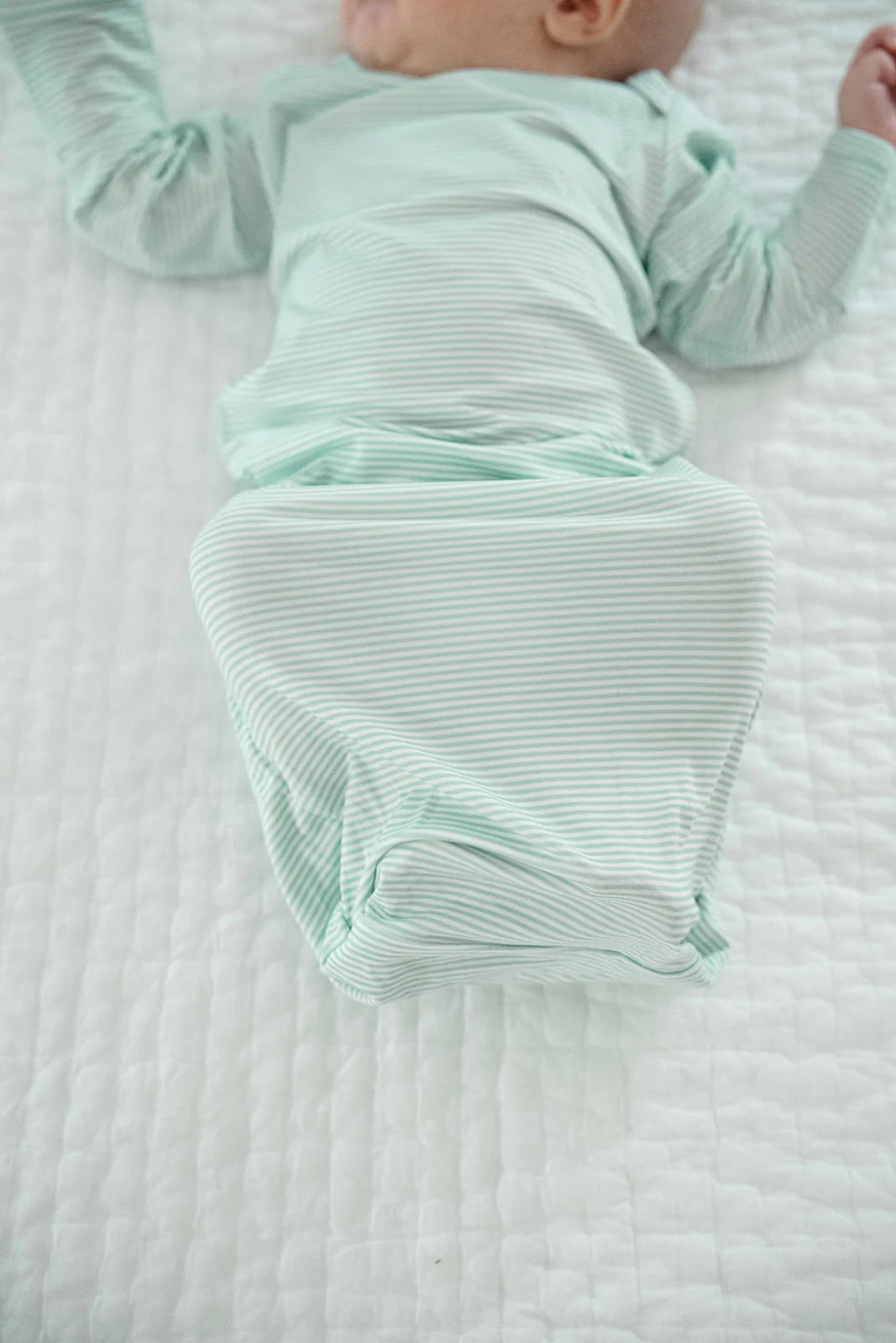 Mini-Stripe Newborn Gown