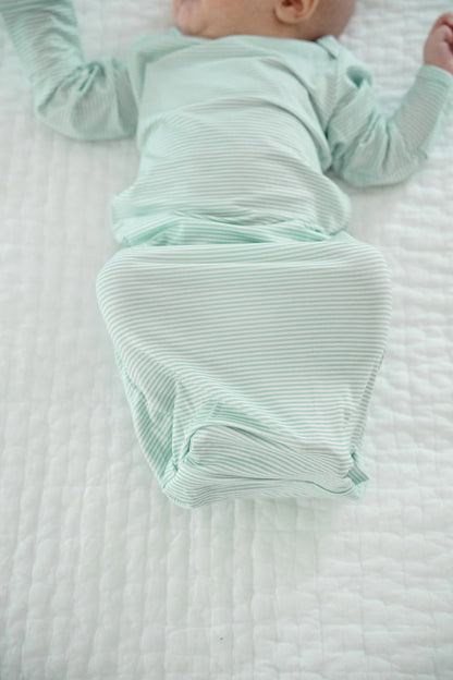 Mini-Stripe Newborn Gown