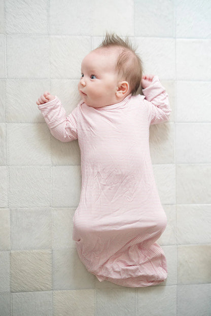 Mini-Stripe Newborn Gown