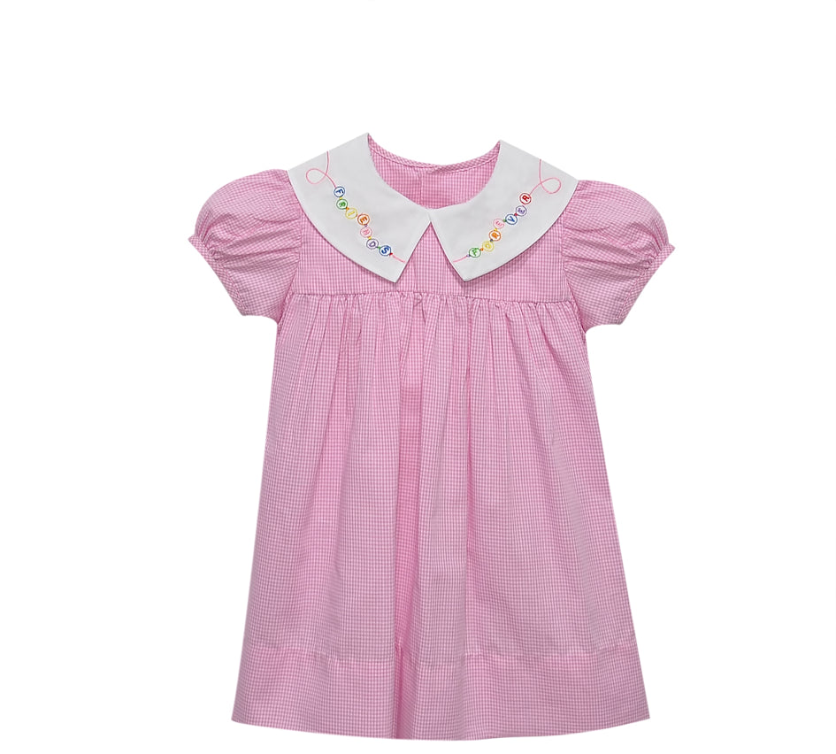 Pink Reagan Dress- Friendship Bracelet