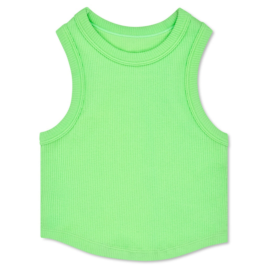 Apple Green Cropped Racerback Tank