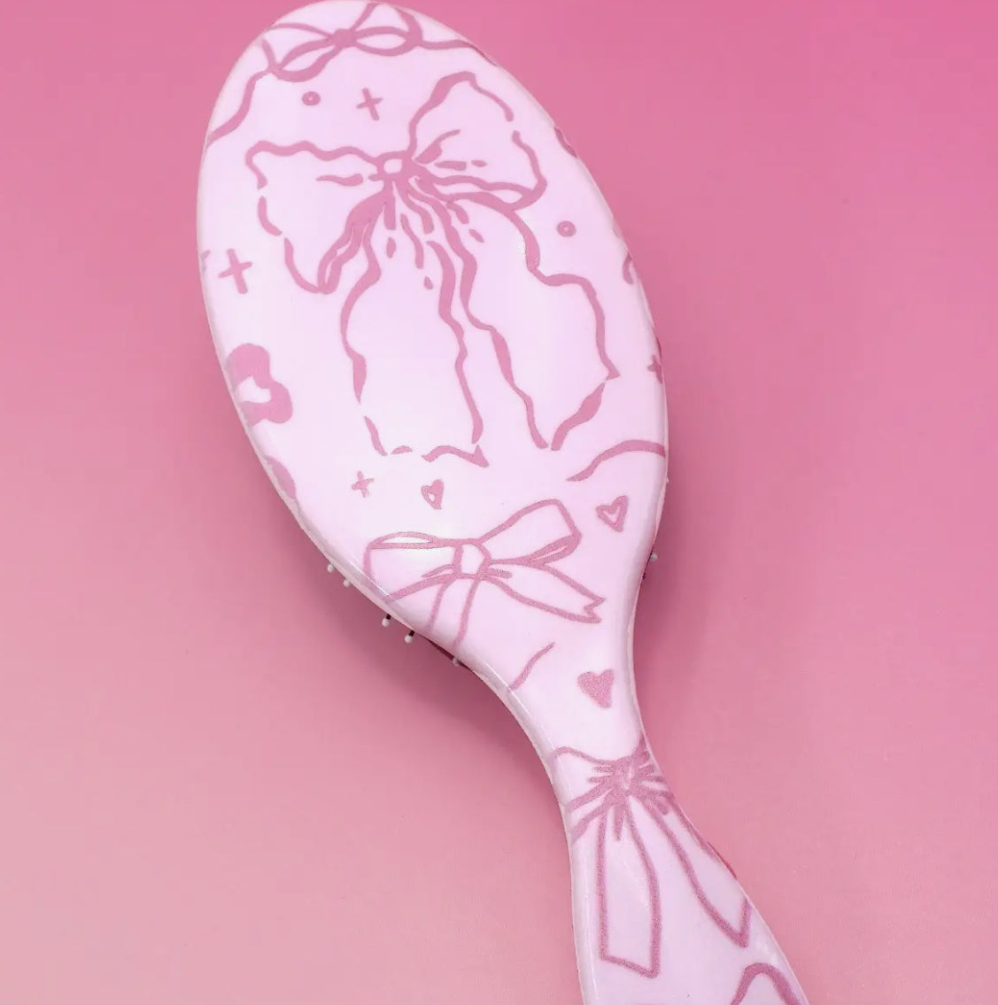 Pink Bow Large Detangle Hair Brush