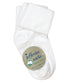 This soft and durable organic cotton sock is ideal for anyone with sensitive feet. These socks have a smooth toe that provides extra comfort for anyone with foot sensitivities and sensory concerns. Wear these with girls and boys school uniforms or every day for a classic look. Wear folded over as a turn cuff or straight up as a crew sock. Ribbed cuff helps these socks stay in place for all day wear. Size Large fits womens shoe size 6-9.