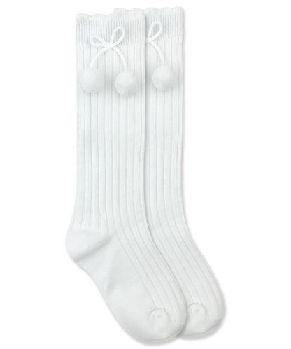 Pom Pom Knee High Socks