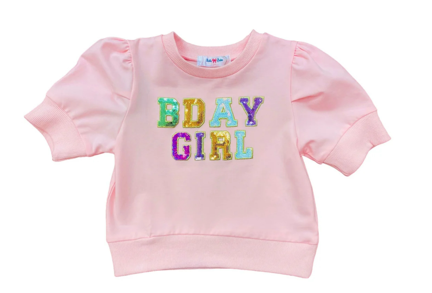 BDAY Girl Sequin Patch Top