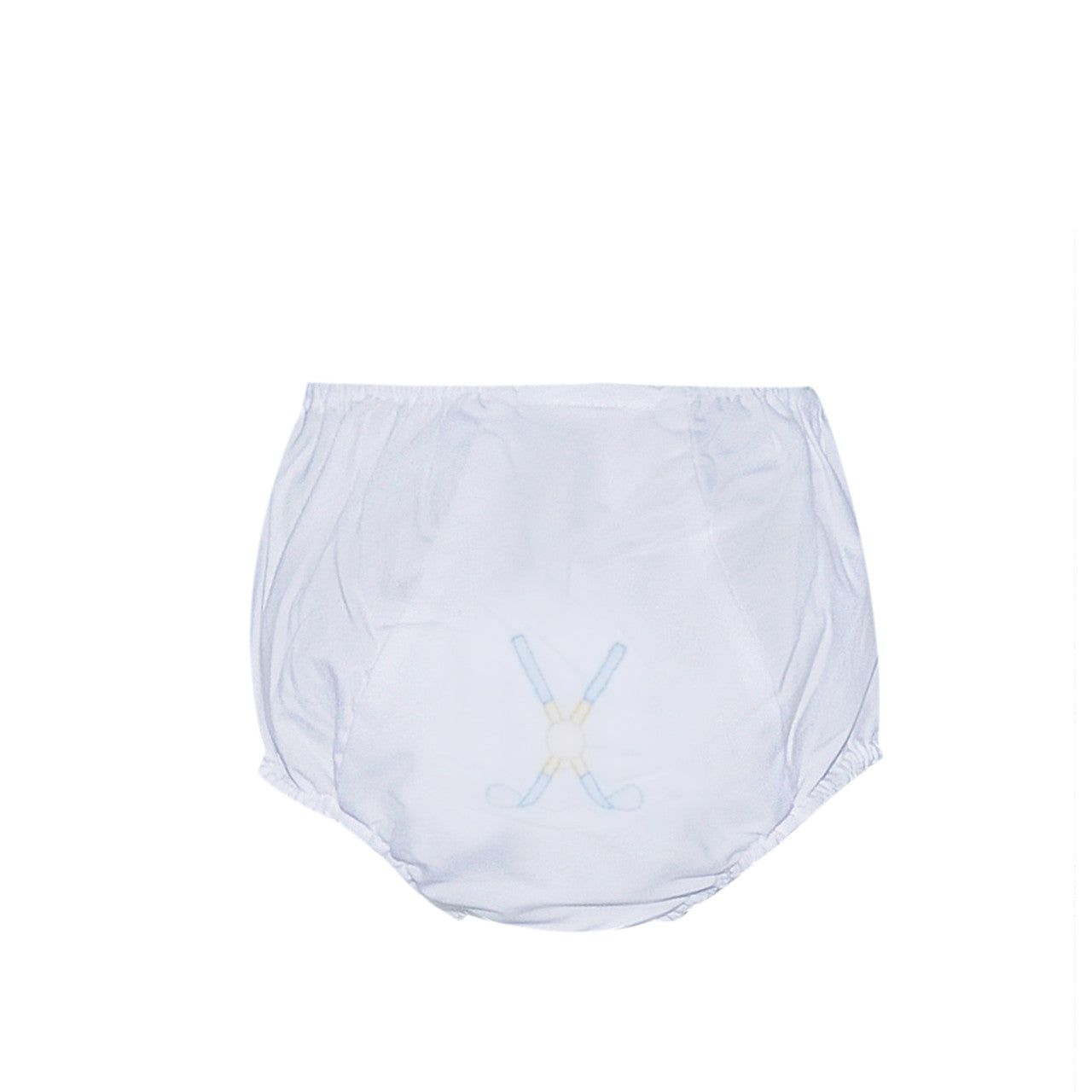 White Landon Diaper Cover- Golf Clubs