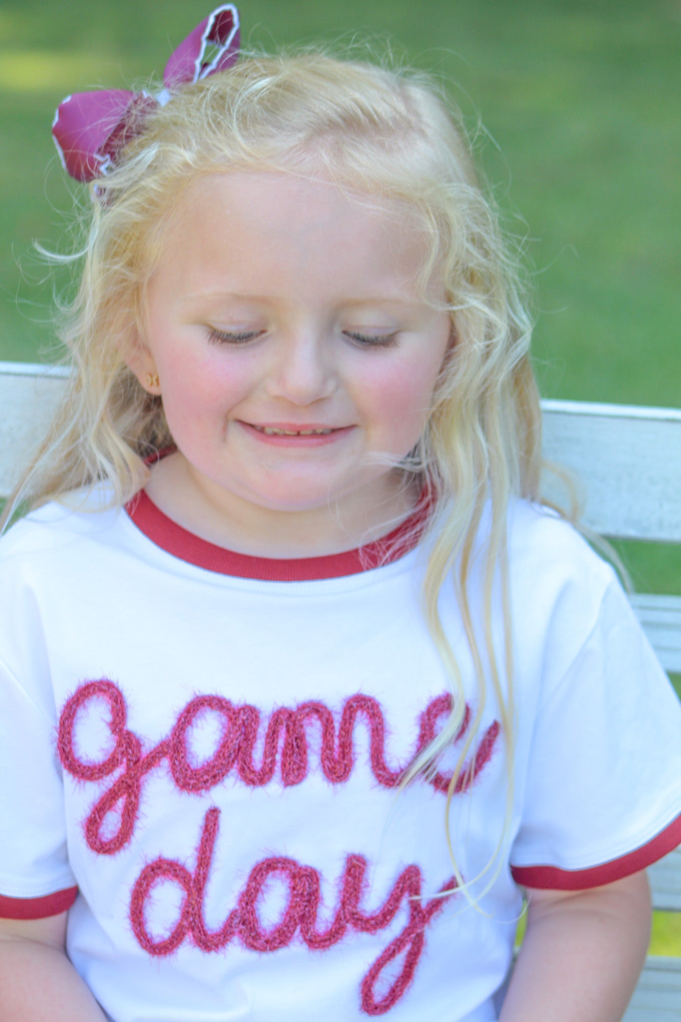 Tinsel Game Day Ringer Boxy Top