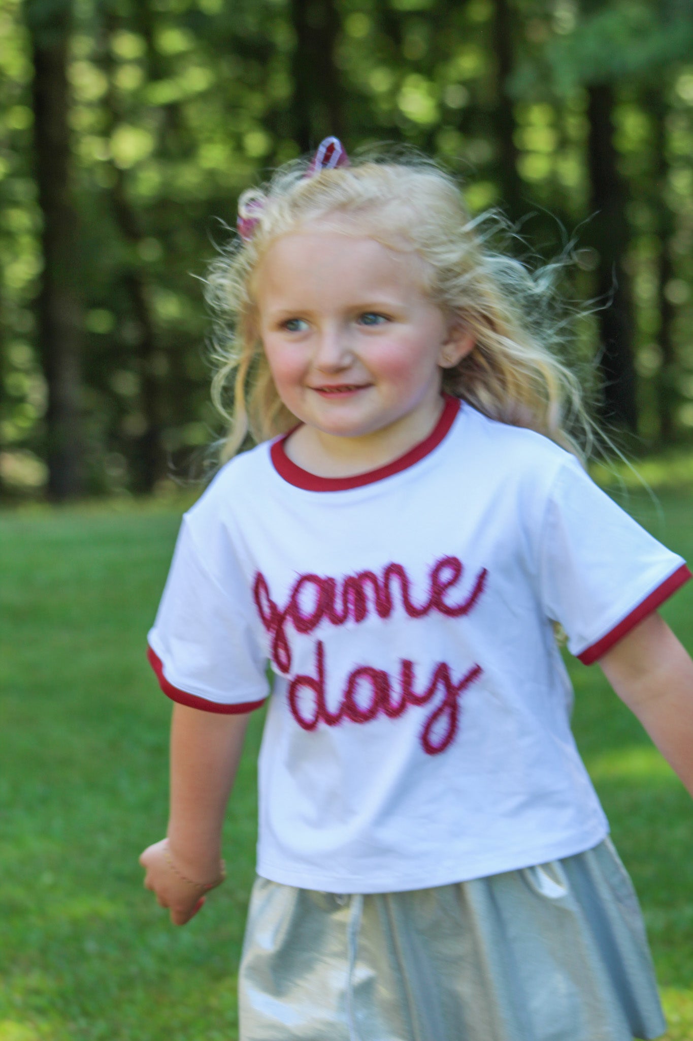 Tinsel Game Day Ringer Boxy Top