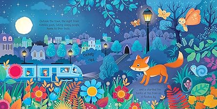 Discover the magic of the night in this enchanting sound book. Little children will love listening to sleeping cats purring, owls twit-twooing and bats squeaking when they press the sound buttons on the pages of this beautifully illustrated book. There&