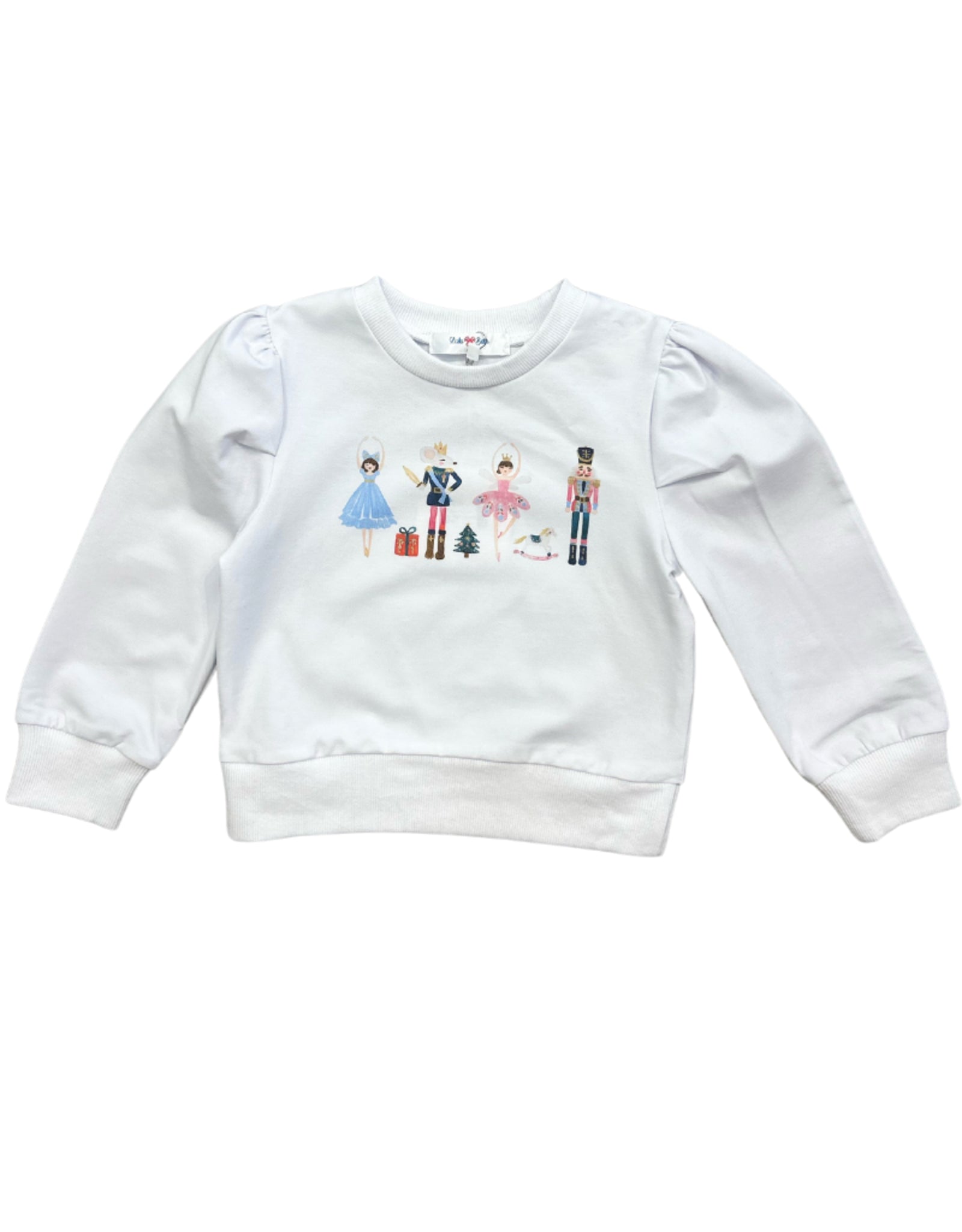 A holiday classic with the sweetest twist! Our Nutcracker Puff Sleeve Top is made for merry moments all season long. With its charming nutcracker print and darling puff sleeves, this piece is just as picture-perfect as it is comfortable.