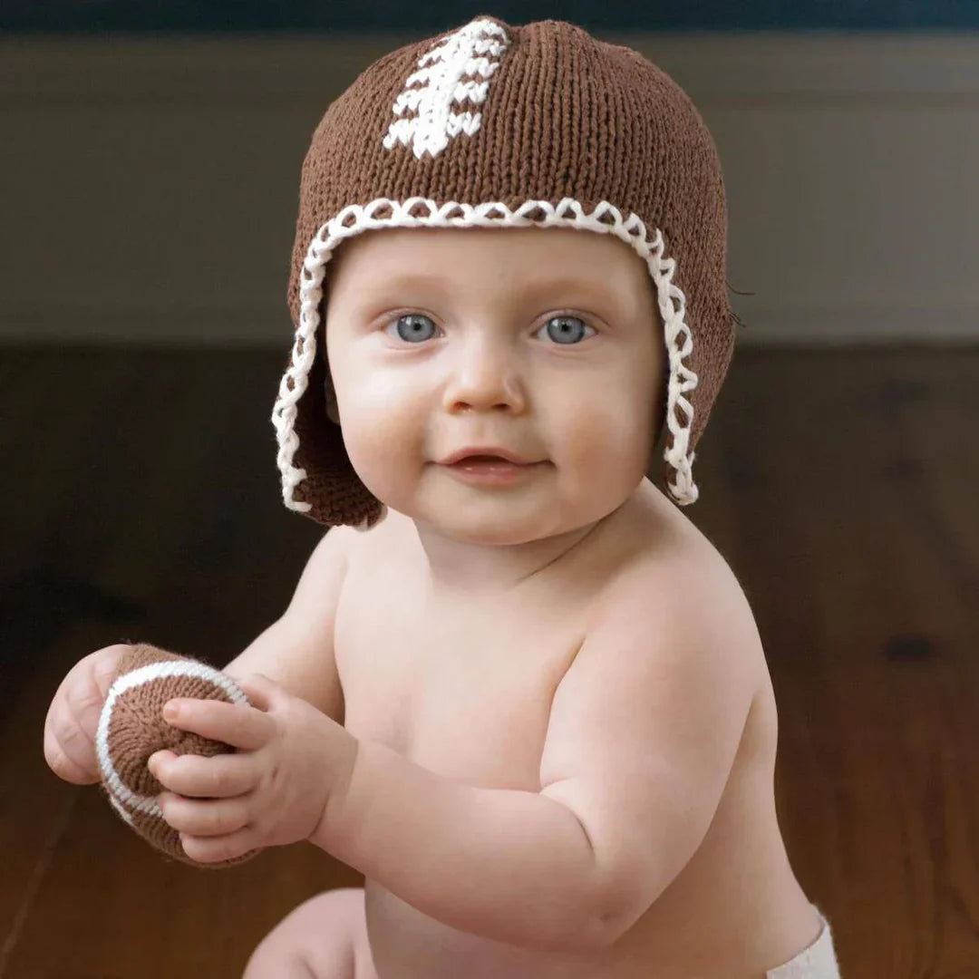 Phil the Football Knit Rattle 5"