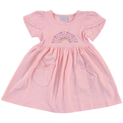 Blooming Rainbow Popover Dress with Princess Sleeve &amp; Pocket