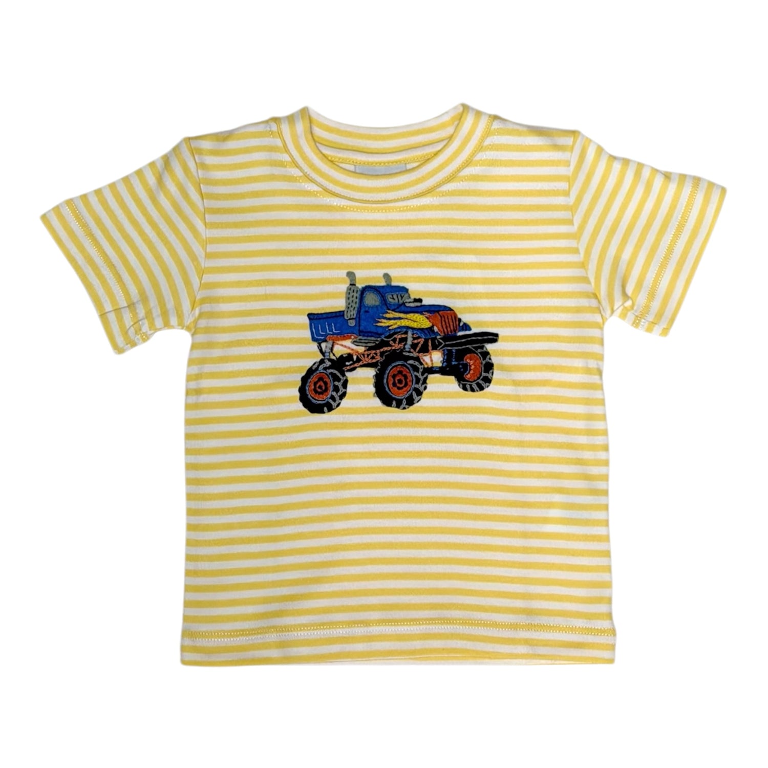 Monster Truck Yellow Stripe Top