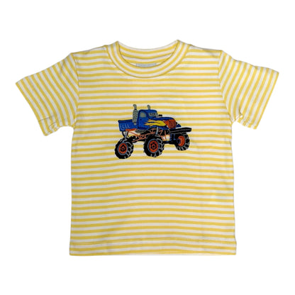 Monster Truck Yellow Stripe Top