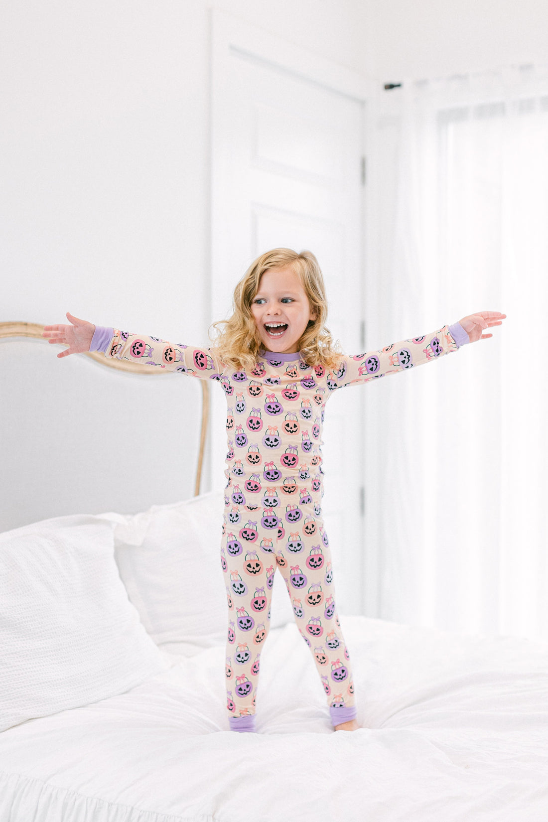 Pink Halloween Bucket Premium PJ Set