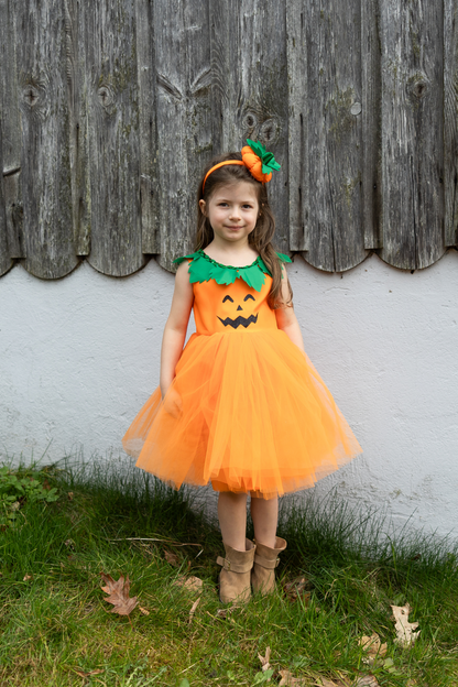Get ready to rule the pumpkin patch in the most gourd-geous outfit of the season! Our Pumpkin Patch Princess Dress is a playful and whimsical take on classic Halloween charm—perfect for little ones who want to be cute and festive.
