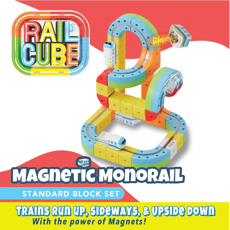 Rail Cube: Magnetic Monorail Starter Set