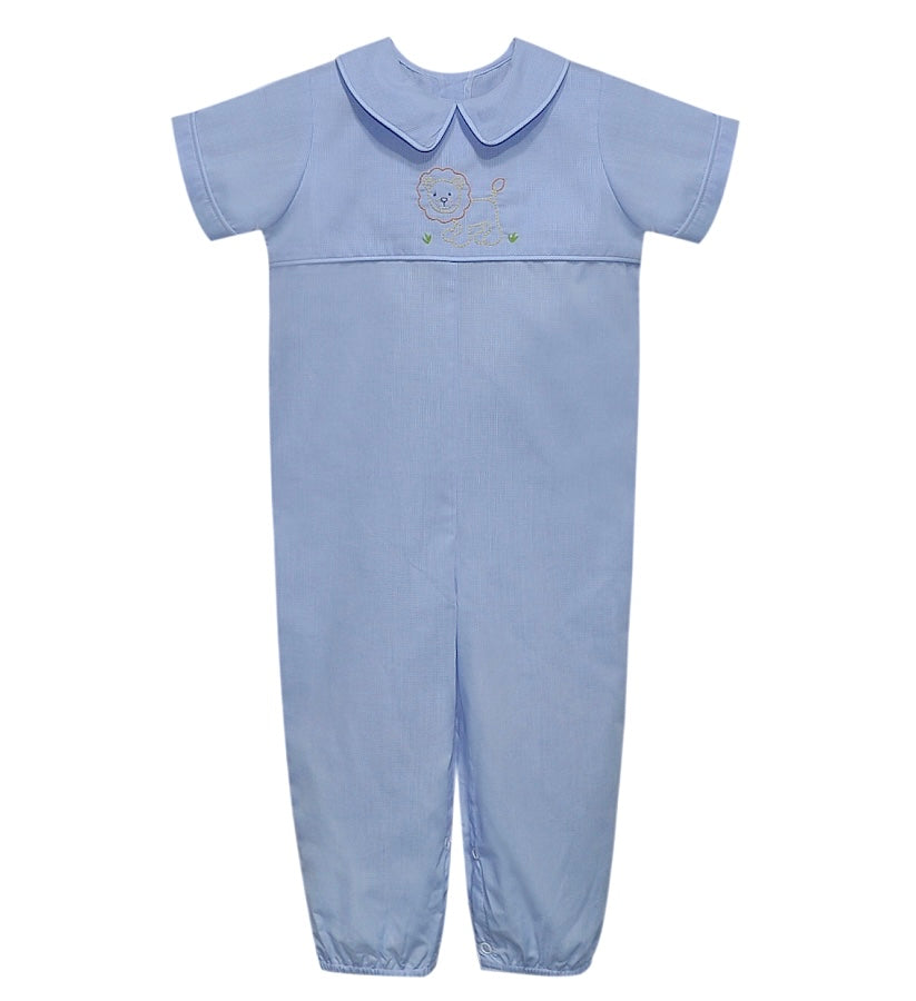 Blue Rowan Romper - Lion