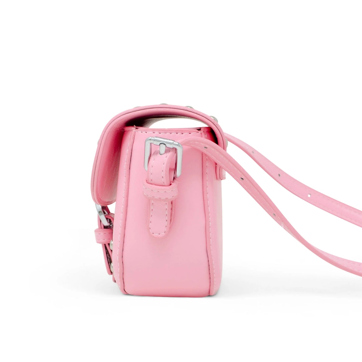 Saddle Stud Handbag - Hot Pink