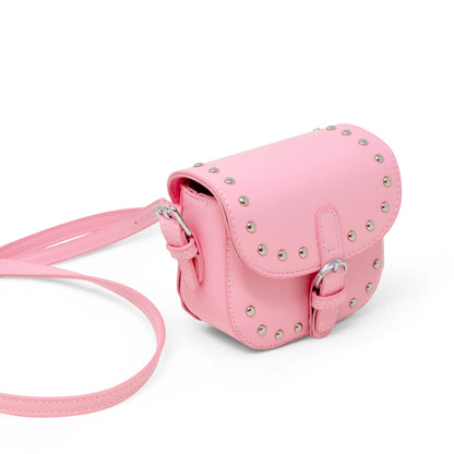 Saddle Stud Handbag - Hot Pink