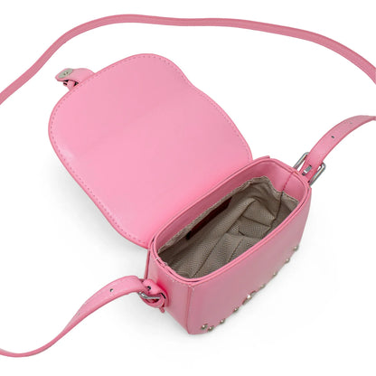 Saddle Stud Handbag - Hot Pink