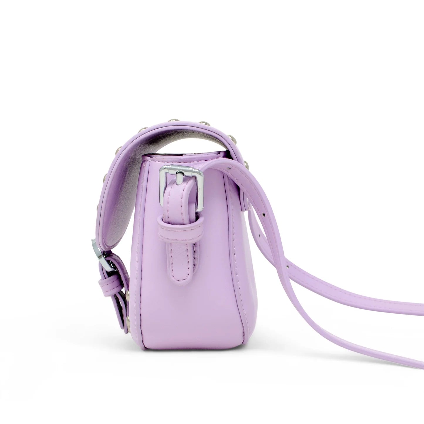 Saddle Stud Handbag - Purple