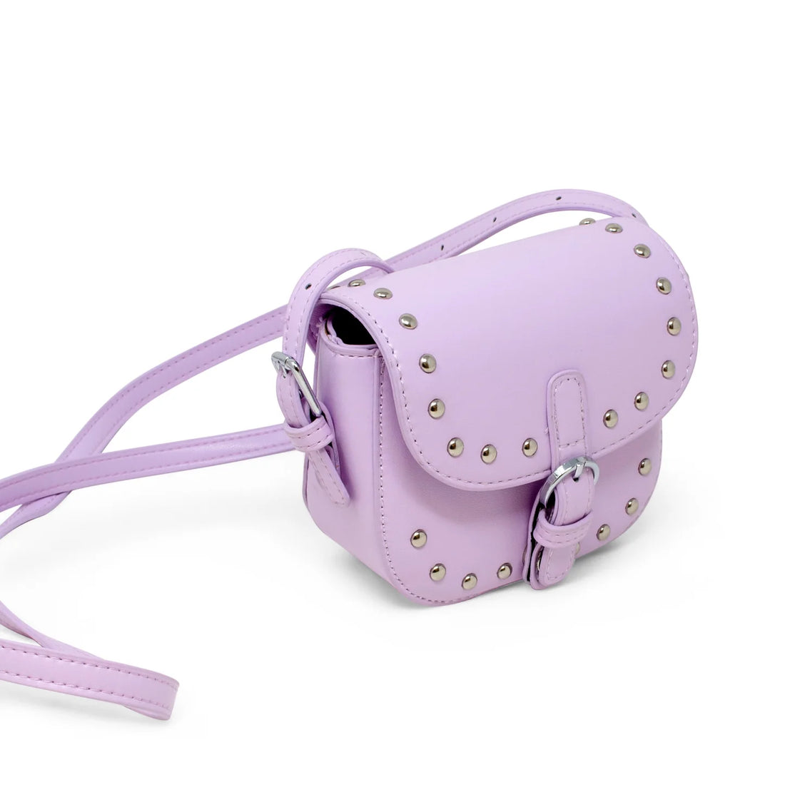 Saddle Stud Handbag - Purple