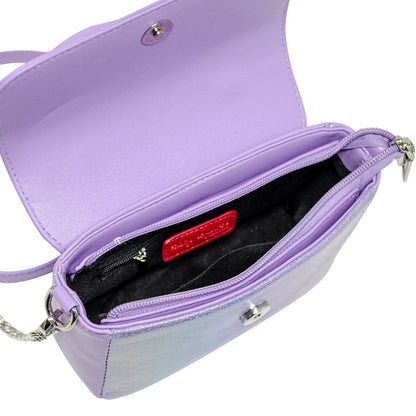 Shiny Baguette Smile Handbag - Purple