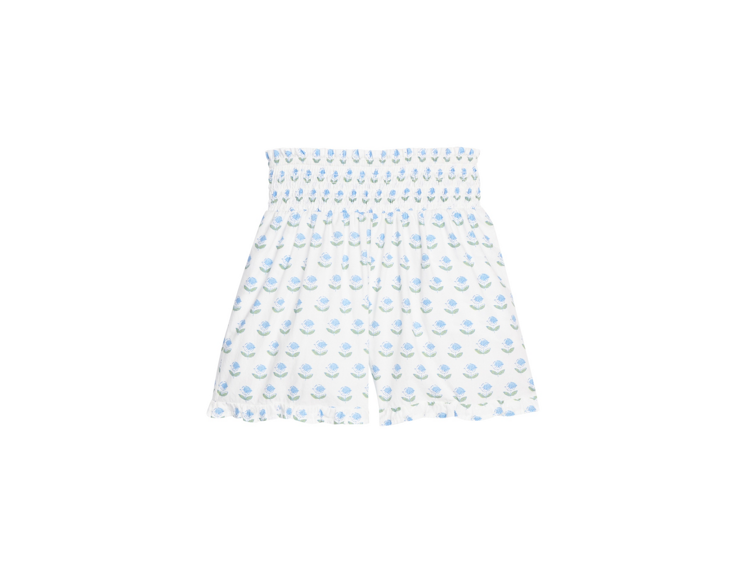 Shirred Ruffle Shorts