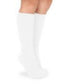 Classic cotton knee highs for babies, girls, boys, and even women! Seamless smooth toe linking construction eliminates that bulky toe seam and provides smooth comfort for all day wear. An added benefit of a reciprocated heel and toe provides durability and a superior fit. Rib top keeps socks up and in place. These socks can be worn under AFO, KAFO, and SMO braces to provide patients protection and comfort. These solid color cotton knee high tall socks are perfect for everyday, school, school uniform, dressi