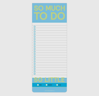 So Much To Do Make-A-List Pad