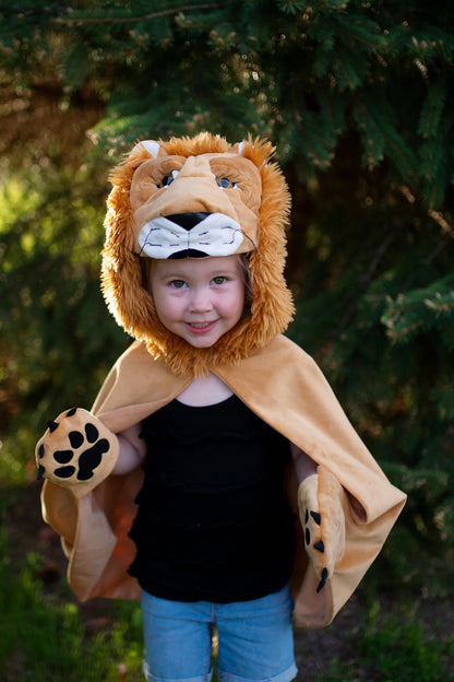 Get ready to rule the jungle in our Woodland Storybook Lion Cape. Little lions will love this soft and cuddly cape complete with lion hood and built-in-paws.