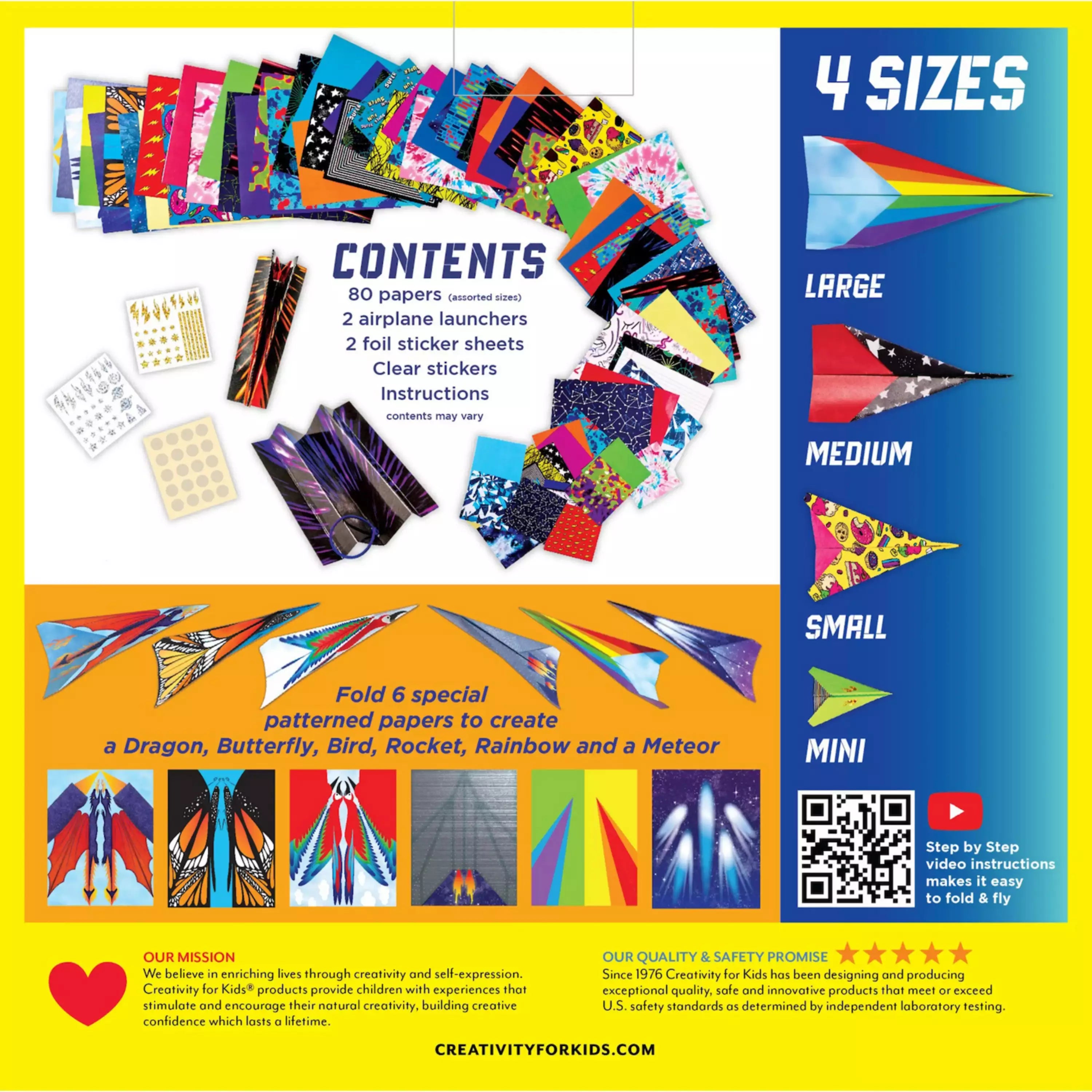 Stunt Squadron Paper Airplane Craft Kit For Kids