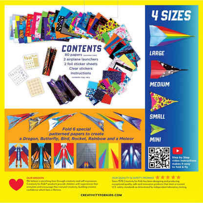 Stunt Squadron Paper Airplane Craft Kit For Kids