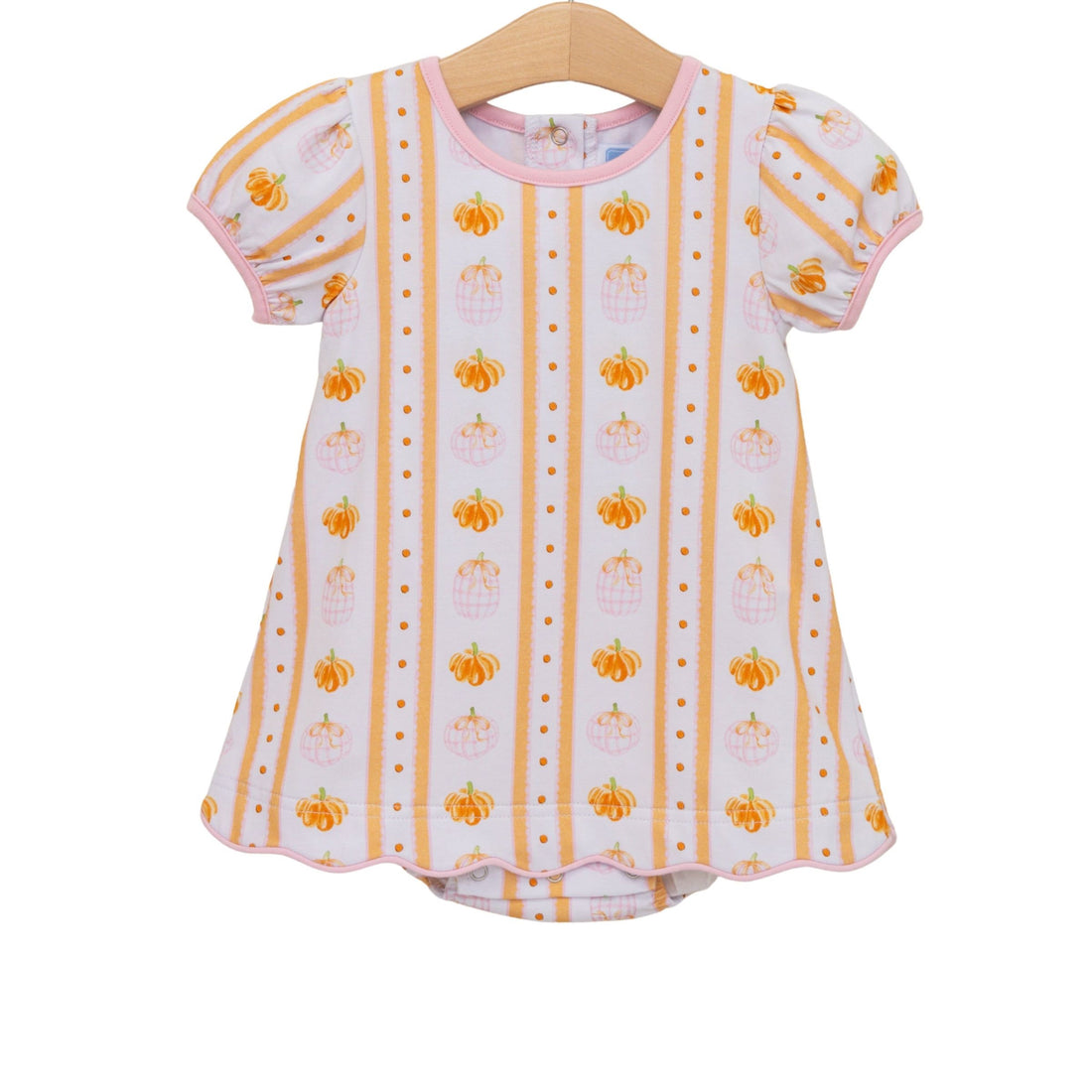 Pink Pumpkin Patch Scalloped Bubble
