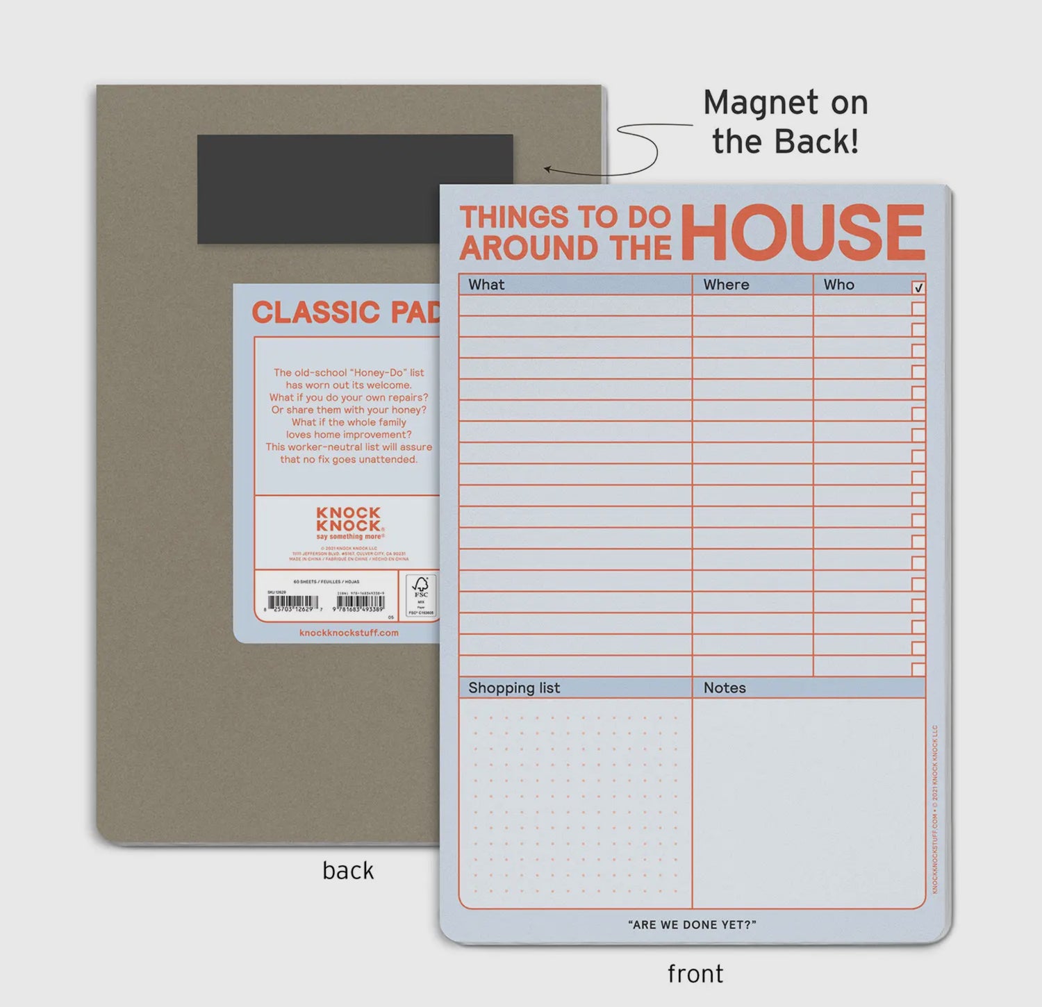 The old-school “honey-do list” has worn out its welcome. What if you do your own repairs? Or share them with your honey? What if the whole family loves home improvement? This worker-neutral list will assure that no fix goes unattended.