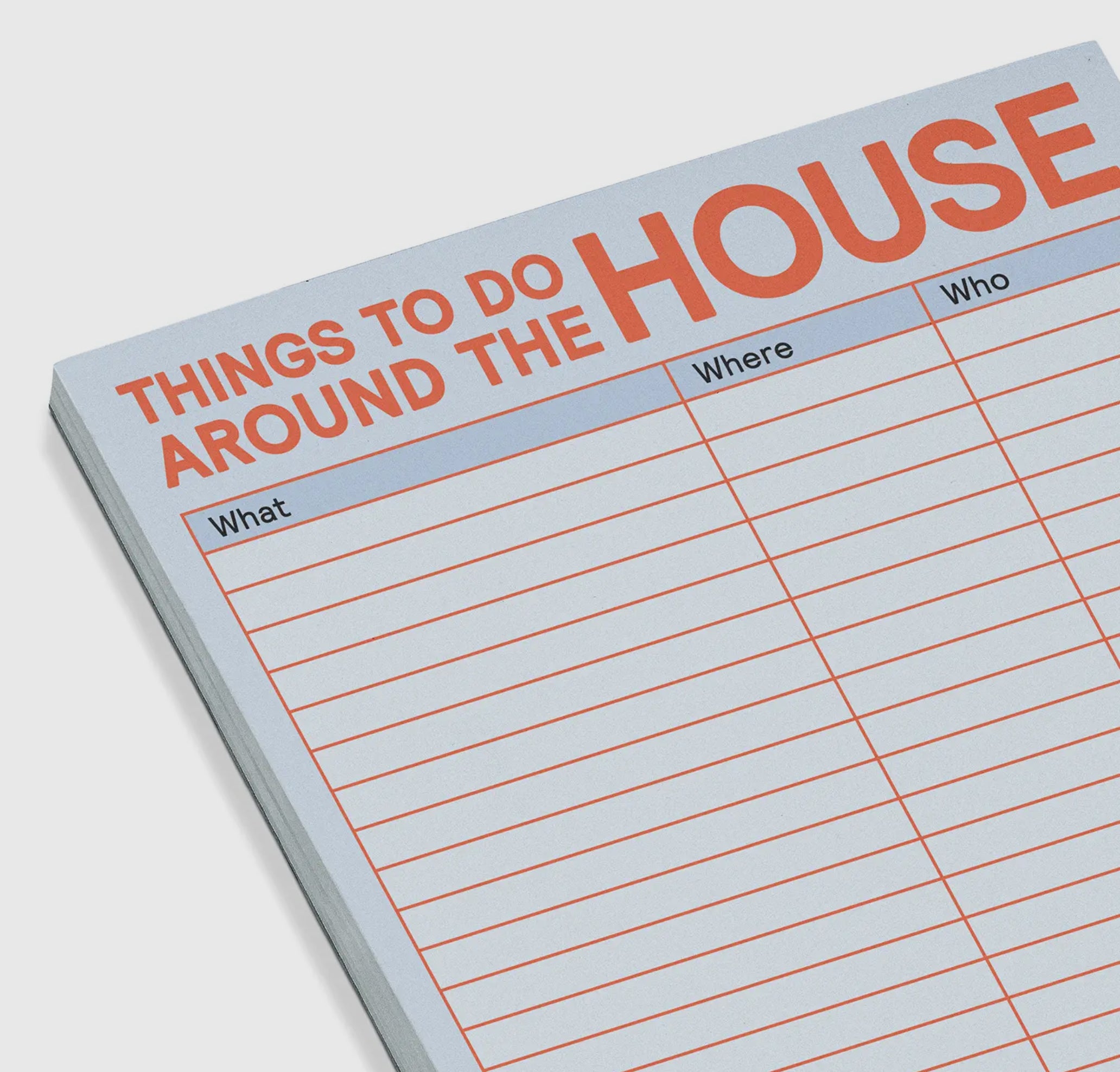 The old-school “honey-do list” has worn out its welcome. What if you do your own repairs? Or share them with your honey? What if the whole family loves home improvement? This worker-neutral list will assure that no fix goes unattended.