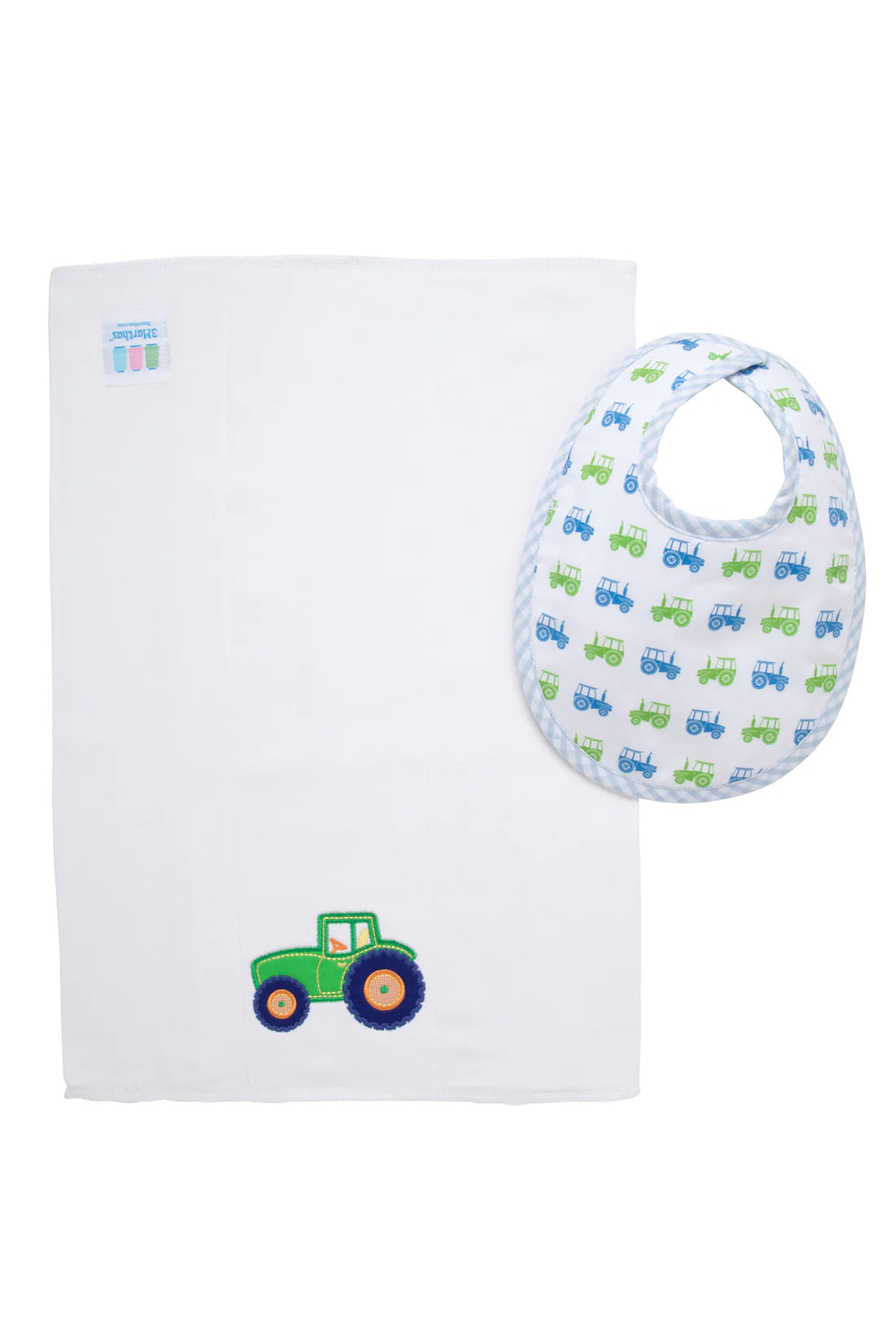 Tractor Basic Bib &amp; Burp Boxed Set