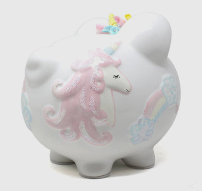 Unicorn &amp; Rainbow Piggy Bank